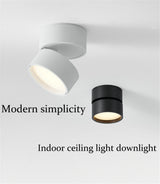 Modern Surface Mounted Downlights Indoor LED Ceiling Lights Living Room Aisle Corridor Spotlights Lighting Round Aluminum Lamp