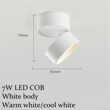 Modern Surface Mounted Downlights Indoor LED Ceiling Lights Living Room Aisle Corridor Spotlights Lighting Round Aluminum Lamp