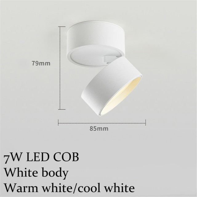 Modern Surface Mounted Downlights Indoor LED Ceiling Lights Living Room Aisle Corridor Spotlights Lighting Round Aluminum Lamp