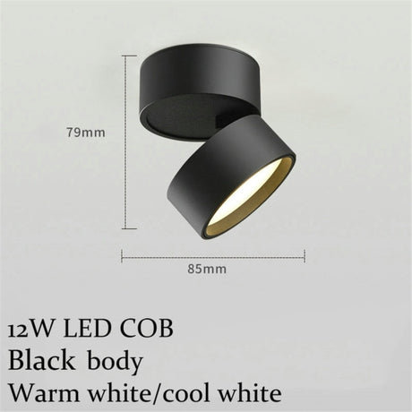 Modern Surface Mounted Downlights Indoor LED Ceiling Lights Living Room Aisle Corridor Spotlights Lighting Round Aluminum Lamp