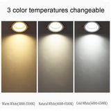 LED Anti-glare Downlight Narrow Frame Embedded Home Without Main Light Nordic Living Room Aisle Three-color Ceiling Downlight