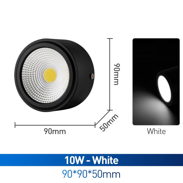 LED Downlight 10W 15W Surface Mounted LED Ceiling Lamps COB Spot Light AC85-265V Needs Driver Indoor Home Decoration Lighting