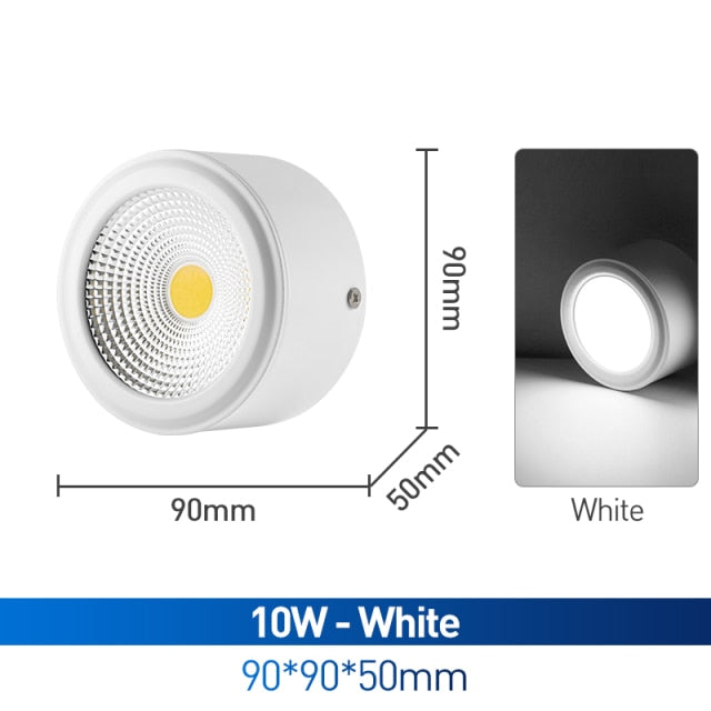 LED Downlight 10W 15W Surface Mounted LED Ceiling Lamps COB Spot Light AC85-265V Needs Driver Indoor Home Decoration Lighting