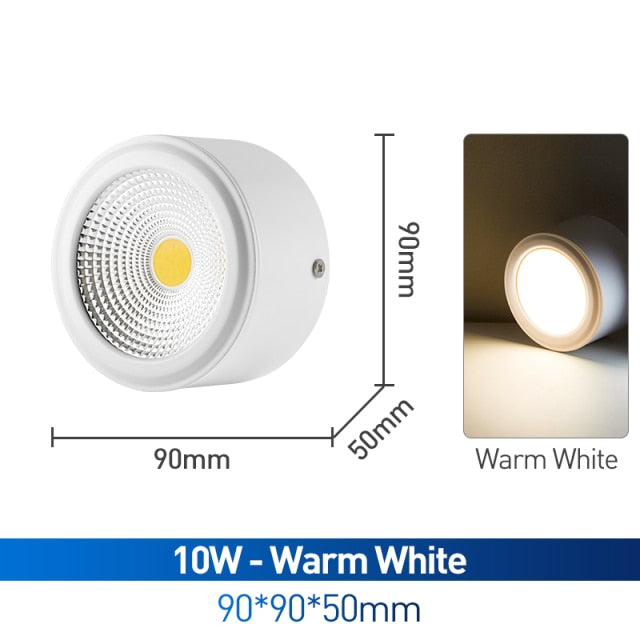 LED Downlight 10W 15W Surface Mounted LED Ceiling Lamps COB Spot Light AC85-265V Needs Driver Indoor Home Decoration Lighting