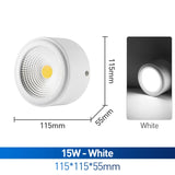 LED Downlight 10W 15W Surface Mounted LED Ceiling Lamps COB Spot Light AC85-265V Needs Driver Indoor Home Decoration Lighting