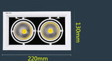 LED Downlights 5X DHL LED COB Downlights 2x13w 26w Surface Mounted dimmable LED Ceiling Lamps Spot Light square Rotation