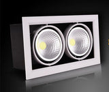 LED Downlights 5X DHL LED COB Downlights 2x13w 26w Surface Mounted dimmable LED Ceiling Lamps Spot Light square Rotation