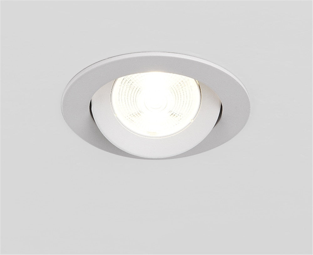 Spotlight Embedded 5W 7W 12W LED Indoor Ceiling Light Modern Bedroom Living Room Downlight Adjustable Angle Lighting Spotlight