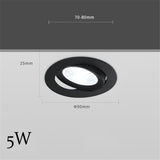 Spotlight Embedded 5W 7W 12W LED Indoor Ceiling Light Modern Bedroom Living Room Downlight Adjustable Angle Lighting Spotlight