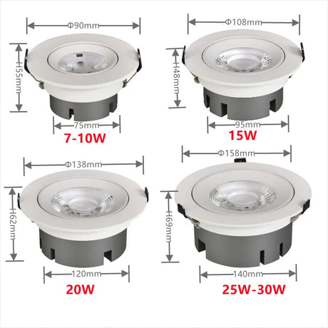 LED COB downlight dimmable 110V 220V Spotlight 7W 10W 15W 20W 25W 30W Highlight Lamp Ceiling light for Indoor lighting