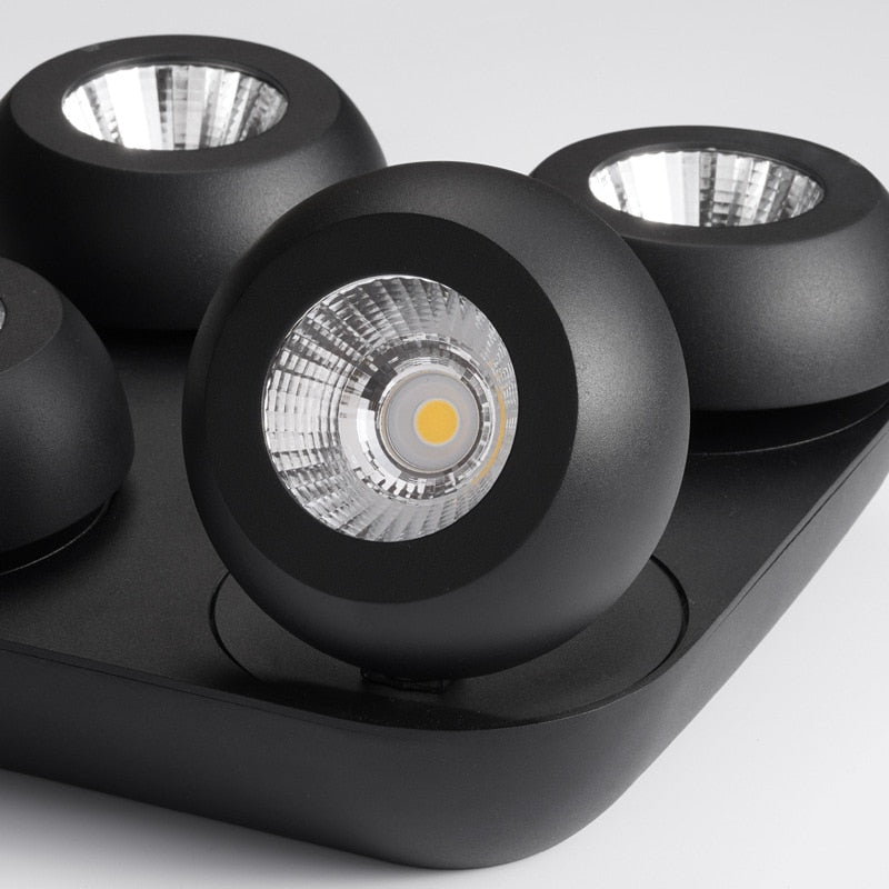 Surface mounted LED Ceiling Lamp 10W 20W 40W Dimmable 110 220V COB Downlight 360° Adjustable Spotlight For Indoor Lighting