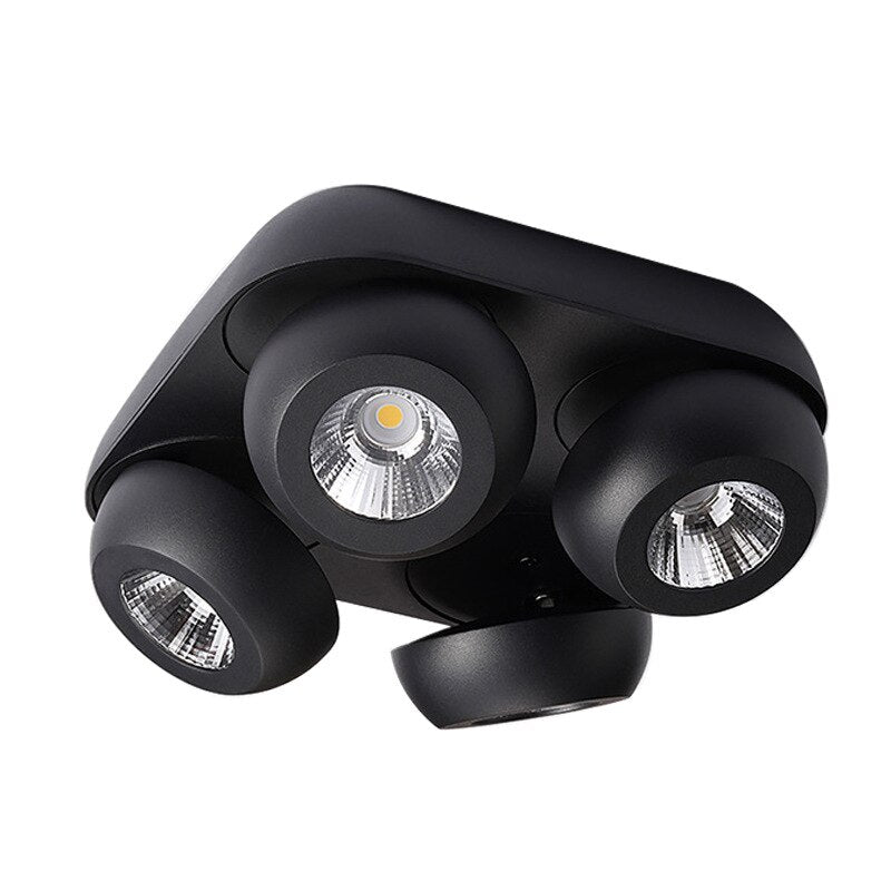 Surface mounted LED Ceiling Lamp 10W 20W 40W Dimmable 110 220V COB Downlight 360° Adjustable Spotlight For Indoor Lighting