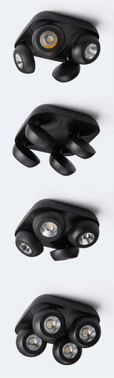 Surface mounted LED Ceiling Lamp 10W 20W 40W Dimmable 110 220V COB Downlight 360° Adjustable Spotlight For Indoor Lighting