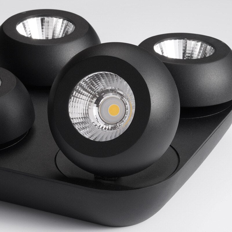 Surface mounted LED Ceiling Lamp 10W 20W 40W Dimmable 110 220V COB Downlight 360° Adjustable Spotlight For Indoor Lighting