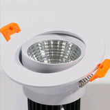 Round Dimmable Recessed COB LED Downlights 5W 7W 9W 12W 15W LED Ceiling Spot Lights AC85~265V LED Ceiling Lamps Indoor Lighting