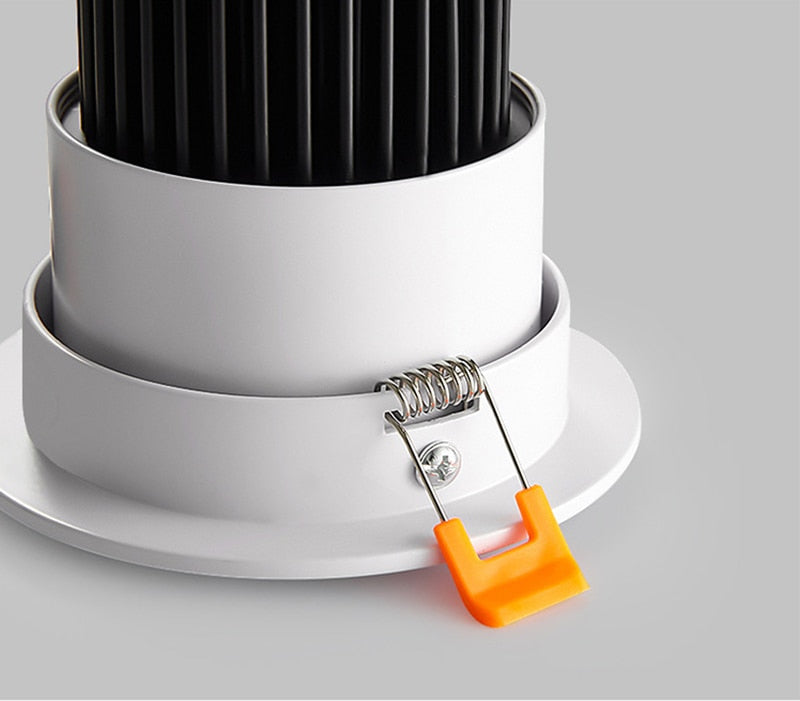 Round Dimmable Recessed COB LED Downlights 5W 7W 9W 12W 15W LED Ceiling Spot Lights AC85~265V LED Ceiling Lamps Indoor Lighting