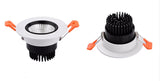 Round Dimmable Recessed COB LED Downlights 5W 7W 9W 12W 15W LED Ceiling Spot Lights AC85~265V LED Ceiling Lamps Indoor Lighting