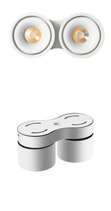 Dimmable Folding Rotating 360° Downlights 14W 21W 28W COB Square Superimposed Led Ceiling Light 85~265V For Living Room Lighting