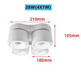 Dimmable Folding Rotating 360° Downlights 14W 21W 28W COB Square Superimposed Led Ceiling Light 85~265V For Living Room Lighting