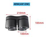 Dimmable Folding Rotating 360° Downlights 14W 21W 28W COB Square Superimposed Led Ceiling Light 85~265V For Living Room Lighting