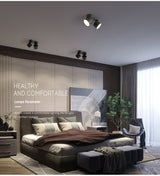 Dimmable Folding Rotating 360° Downlights 14W 21W 28W COB Square Superimposed Led Ceiling Light 85~265V For Living Room Lighting