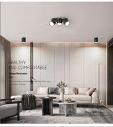 Dimmable Folding Rotating 360° Downlights 14W 21W 28W COB Square Superimposed Led Ceiling Light 85~265V For Living Room Lighting