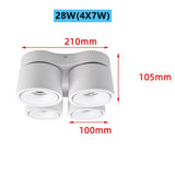 Dimmable Folding Rotating 360° Downlights 14W 21W 28W COB Square Superimposed Led Ceiling Light 85~265V For Living Room Lighting