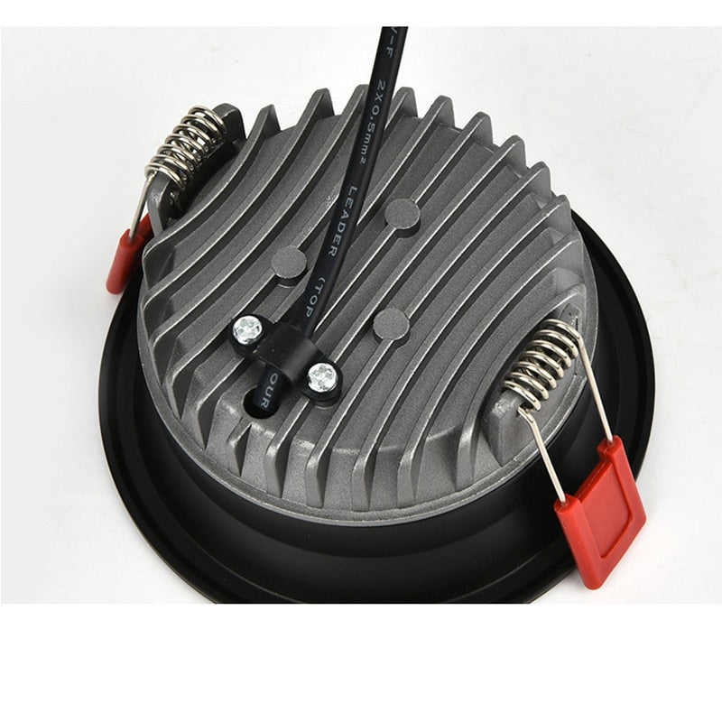 CCT Change color tempe AC85~265V embedded anti-glare LED downlight 7W/9W/12W/15W LED ceiling spotlight backlight indoor lighting