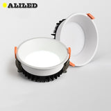 LED anti-glare downlight narrow frame embedded home without main light Nordic living room aisle three-color ceiling downlight