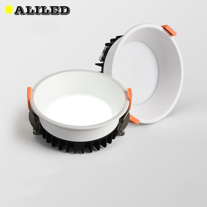 LED anti-glare downlight narrow frame embedded home without main light Nordic living room aisle three-color ceiling downlight