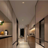 LED anti-glare downlight narrow frame embedded home without main light Nordic living room aisle three-color ceiling downlight