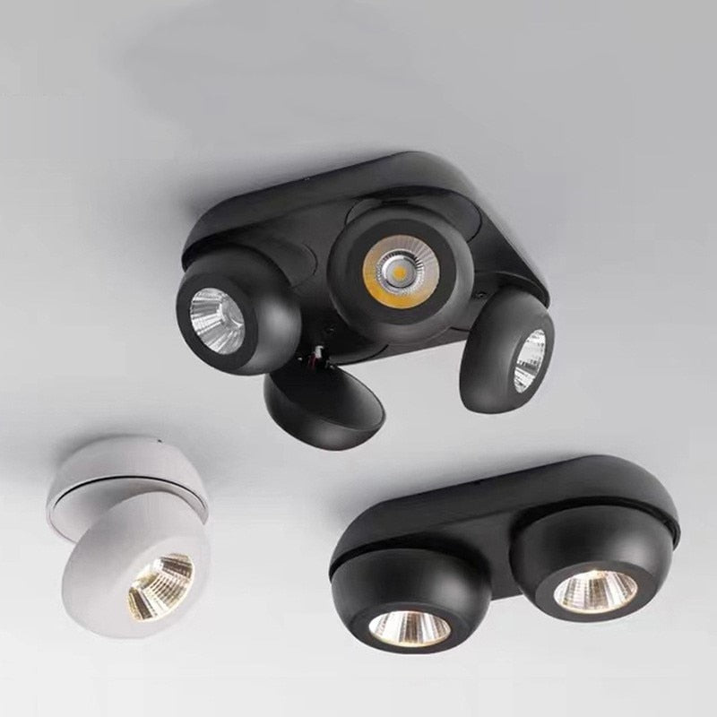 Dimmable Folding Rotating 355° LED Downlights 10W 15W 20W 30W 40W 60W COB LED Ceiling Spot Lights AC85~265V Indoor Lighting Spot