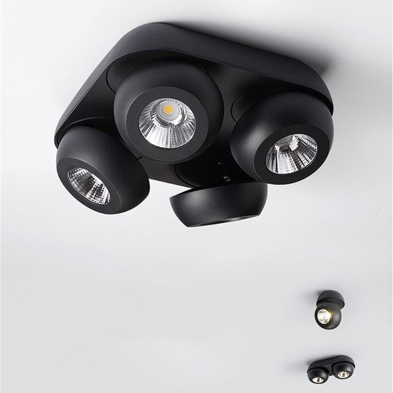 Dimmable Folding Rotating 355° LED Downlights 10W 15W 20W 30W 40W 60W COB LED Ceiling Spot Lights AC85~265V Indoor Lighting Spot