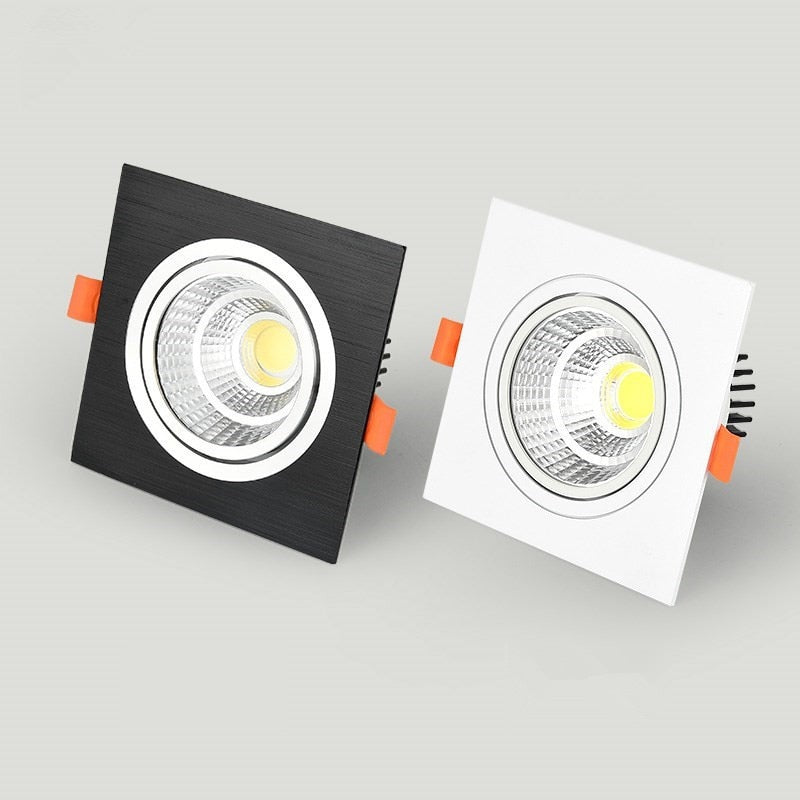 Dimmable Recessed LED Downlights 7W 9W 12W Epistar Chip COB Ceiling Spot Lights AC85~265V Background Lamps Indoor Lighting