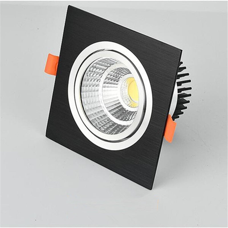 Dimmable Recessed LED Downlights 7W 9W 12W Epistar Chip COB Ceiling Spot Lights AC85~265V Background Lamps Indoor Lighting