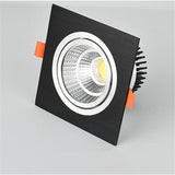 Dimmable Recessed LED Downlights 7W 9W 12W Epistar Chip COB Ceiling Spot Lights AC85~265V Background Lamps Indoor Lighting