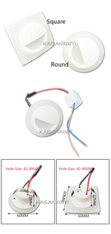 Led Downlights Dimmable Recessed Light Lamp 110V 220V 3W Ceiling Spot Lights for Kitchen Living Room Light Home Indoor Lighting