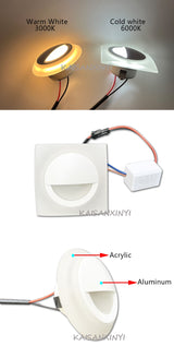 Led Downlights Dimmable Recessed Light Lamp 110V 220V 3W Ceiling Spot Lights for Kitchen Living Room Light Home Indoor Lighting