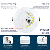 Ceiling Lamp LED Downlight 3W 5W 7W 9W 12W 15W 6pcs Round LED Blub AC 220V 240V Indoor Lighting Recessed LED Ceiling Light