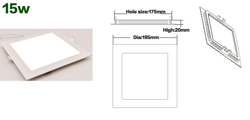 Dimmable LED downlight Recessed 3W 6W 9W 12W 15W 25W Kitchen Bathroom Lamp AC85-265V LED lighting Warm White/Natural/Cool White