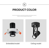 LED Downlight Projection Spotlight Led Ceiling Lamp Recessed Surface Mounted Rotatable Indoor Spot Light For Mall Bar Home Decor