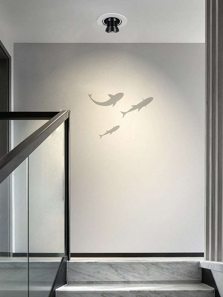 LED Downlight Projection Spotlight Led Ceiling Lamp Recessed Surface Mounted Rotatable Indoor Spot Light For Mall Bar Home Decor