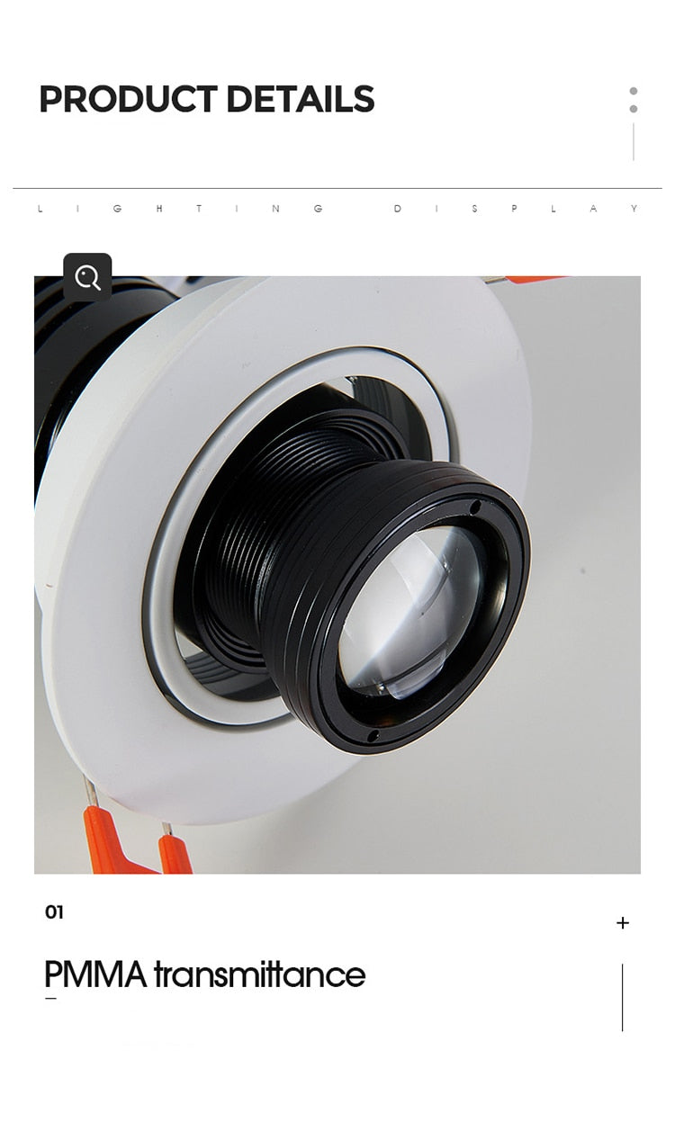 LED Downlight Projection Spotlight Led Ceiling Lamp Recessed Surface Mounted Rotatable Indoor Spot Light For Mall Bar Home Decor