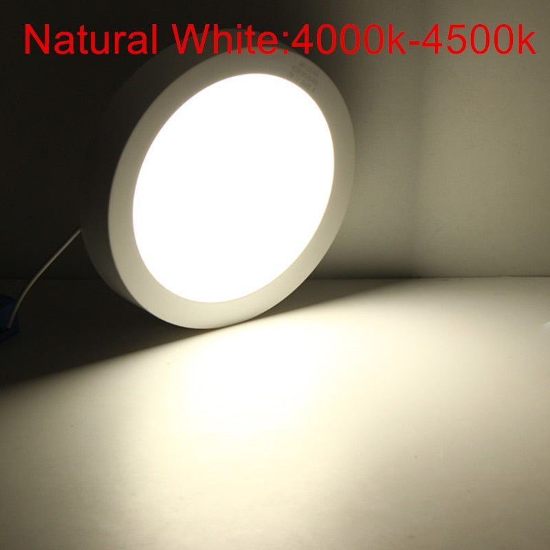 Square LED Panel Light 9W 15W 25W Round Downlight AC85-265V LED Surface Ceiling Lamp For Kitchen Lighting