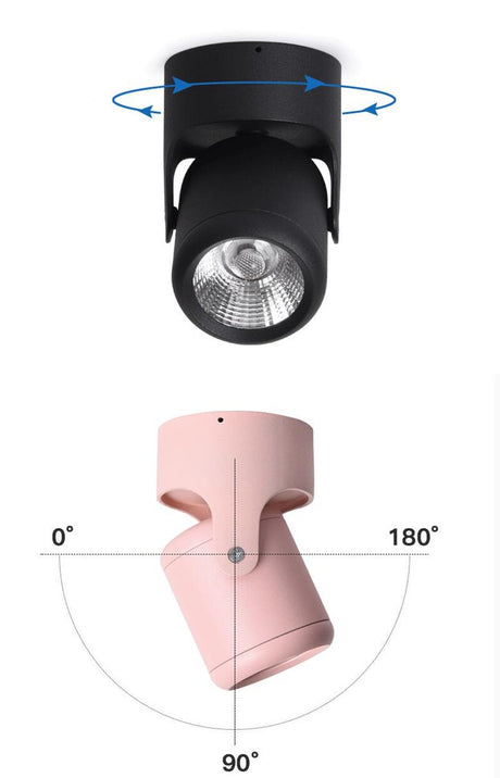 Rotatable Surface Mounted LED Downlight 7W 12W COB Spotlight 6 Colors Home Decoration Ceiling Light For Indoor lighting