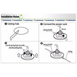 Led Downlight Red Blue Pink Three-tone Light 12 Packs 220V 5W Downlight Embedded Living Room Aisle Household Ceiling Light