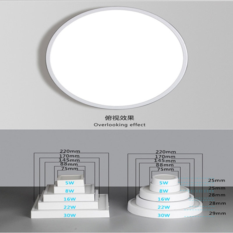 Surface LED Downlight ROUND Downlights LED panel light for livingroom toilet and kitchen 8W/16W/22W/30W AC110V 220V + Driver