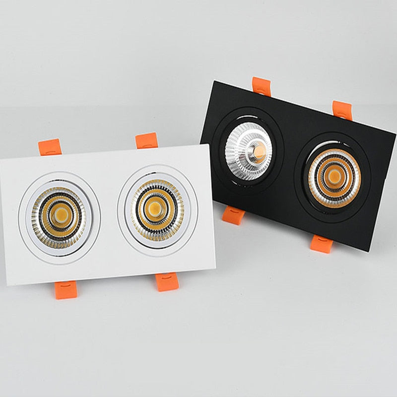 Square Dimmable Recessed LED Downlights 14W 18W 24W COB LED Ceiling Lamps AC85-265V LED Ceiling Spot Lights Indoor Lighting