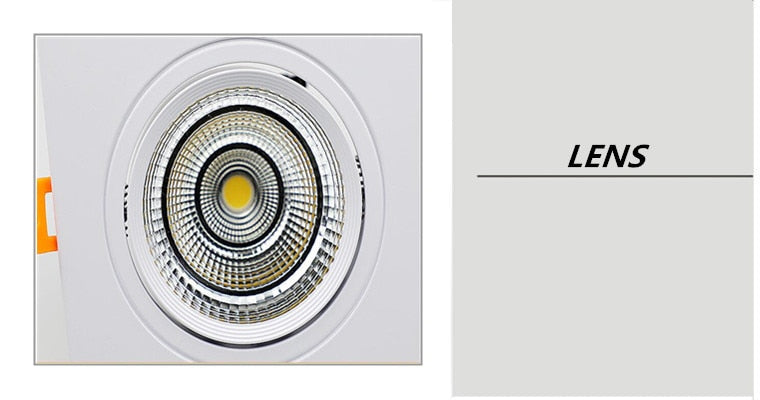 Square Dimmable Recessed LED Downlights 14W 18W 24W COB LED Ceiling Lamps AC85-265V LED Ceiling Spot Lights Indoor Lighting