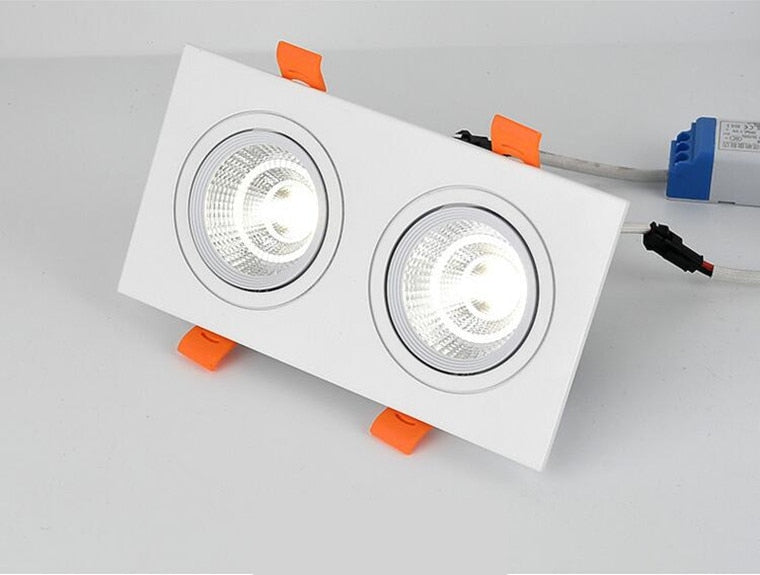 Square Dimmable Recessed LED Downlights 14W 18W 24W COB LED Ceiling Lamps AC85-265V LED Ceiling Spot Lights Indoor Lighting
